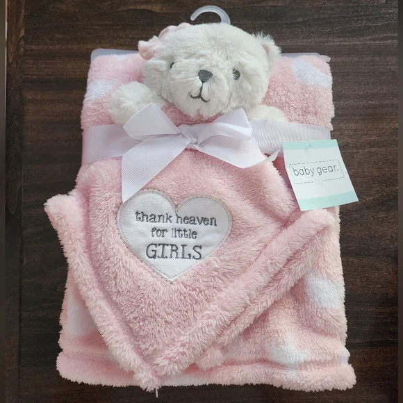 Girl's Baby Blanket With Lovey - Picture 1 of 1